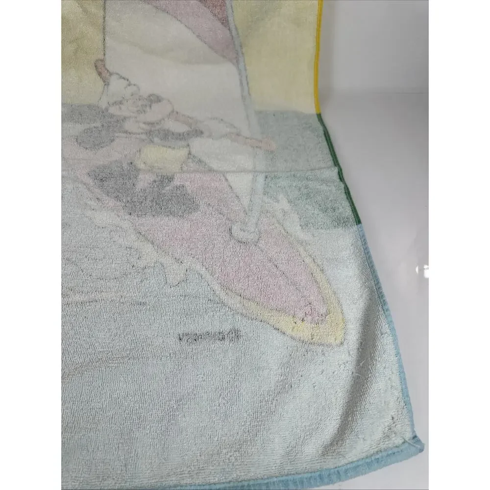 Vintage Disney Mickey Mouse Surfing 100 Cotton Beach Towel